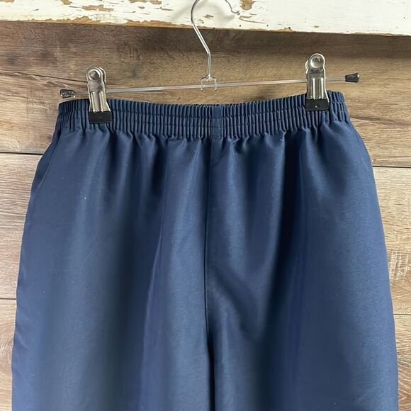 KENETH TOO Petites Elastic Waist Capri Pants PXL Navy Blue Petite X Large - Picture 2 of 5